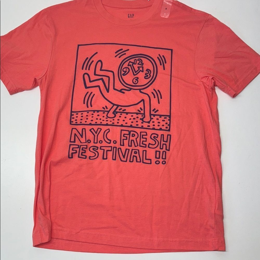 🔥GAP Red Graphic T-Shirt Sz Small New